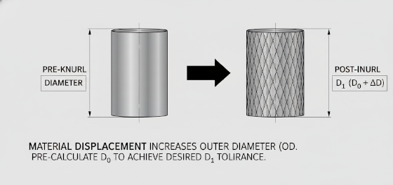 diameter growth knurling diameter growth knurling