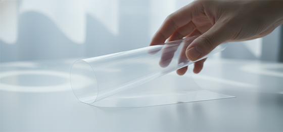 rolling a flexible plastic sheet rolling a flexible plastic sheet