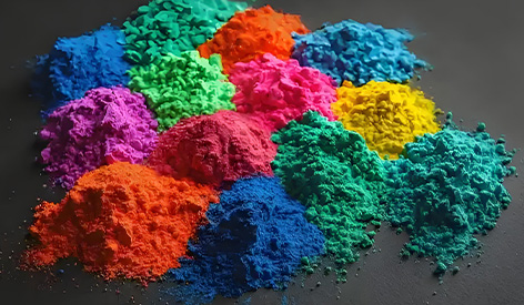 Multicolor powder coatings