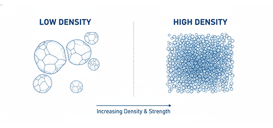 EVA foam density infographic EVA foam density infographic
