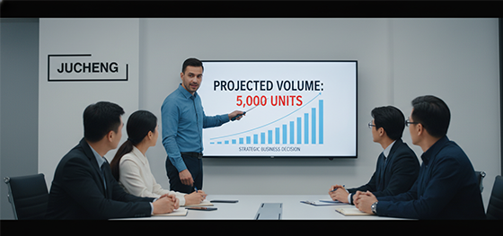 project meeting discussing production volume project meeting discussing production volume