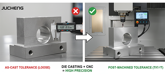 die casting plus CNC die casting plus CNC