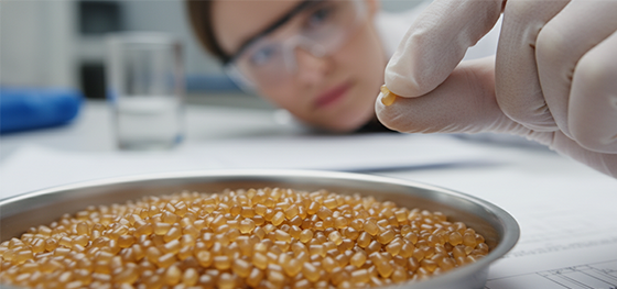 TPU plastic pellets macro shot TPU plastic pellets macro shot