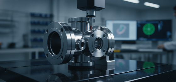 cmm probe verifying physical tolerances on complex aerospace parts cmm probe verifying physical tolerances on complex aerospace parts