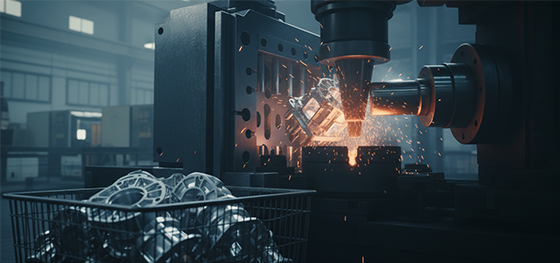 automated trim press removing excess flash from metal castings automated trim press removing excess flash from metal castings