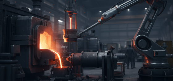 robotic pouring ladle operating in extreme heat foundry environments robotic pouring ladle operating in extreme heat foundry environments
