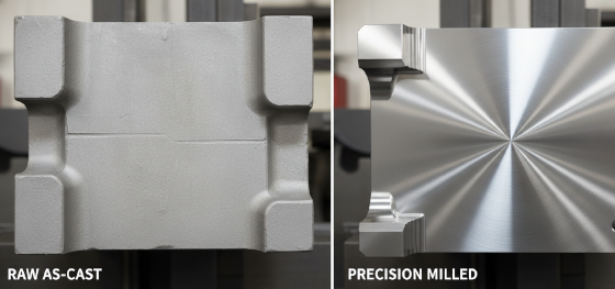 comparing raw as cast metal textures against precision milled faces comparing raw as cast metal textures against precision milled faces