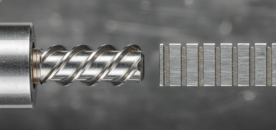 Mechanical mechanism comparison between a micrometer precision threaded spindle and a caliper sliding rack Mechanical mechanism comparison between a micrometer precision threaded spindle and a caliper sliding rack