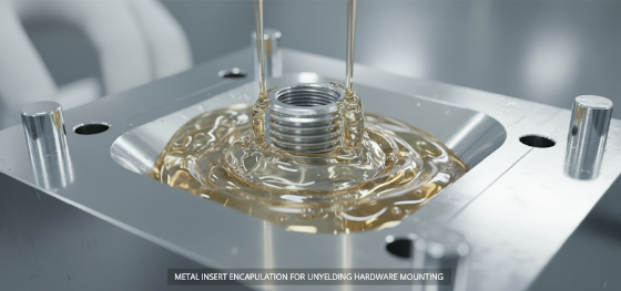 metal insert encapsulation for unyielding hardware mounting metal insert encapsulation for unyielding hardware mounting