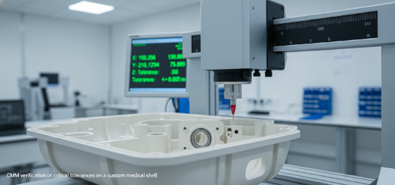 CMM verification of critical tolerances on a custom medical shell CMM verification of critical tolerances on a custom medical shell