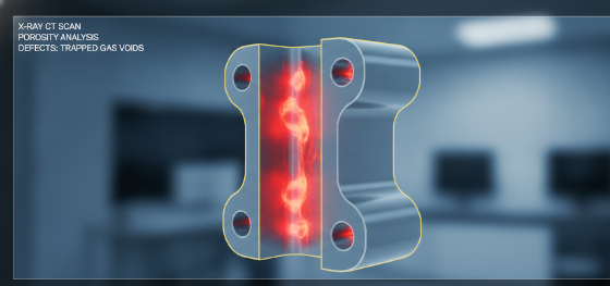 X-ray scan of a solid metal bracket revealing dangerous trapped atmospheric gases inside X-ray scan of a solid metal bracket revealing dangerous trapped atmospheric gases inside