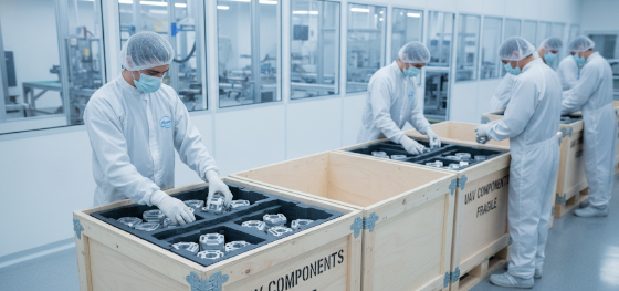 turnkey production floor packing small batches of aluminum UAV mounts turnkey production floor packing small batches of aluminum UAV mounts