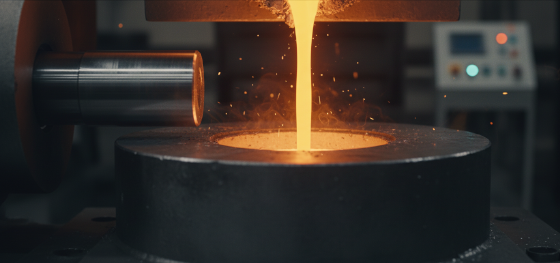 molten metal injection into a heavy steel shot sleeve molten metal injection into a heavy steel shot sleeve