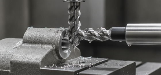 tapping high precision threads into a solid metal boss tapping high precision threads into a solid metal boss