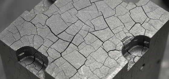 severe heat checking cracks on tool steel caused by thermal shock severe heat checking cracks on tool steel caused by thermal shock