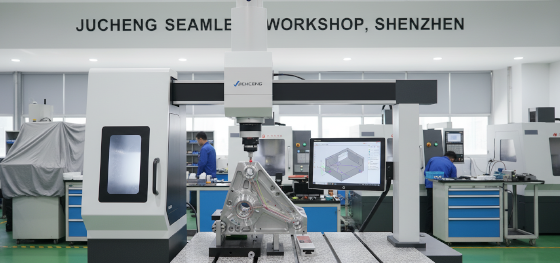 Advanced CMM ruby probe verifying hole concentricity and cylindricity on an aerospace component at Jucheng Shenzhen Advanced CMM ruby probe verifying hole concentricity and cylindricity on an aerospace component at Jucheng Shenzhen