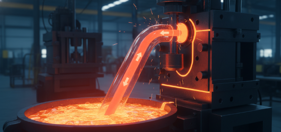 gooseneck mechanism operating inside a boiling liquid zinc crucible gooseneck mechanism operating inside a boiling liquid zinc crucible
