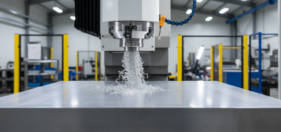 High-speed 5-axis CNC machining center facing a massive 6061-T6 lightweight aluminum alloy component High-speed 5-axis CNC machining center facing a massive 6061-T6 lightweight aluminum alloy component