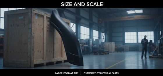 oversized structural part produced via large format reaction injection molding oversized structural part produced via large format reaction injection molding