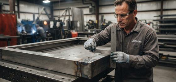 inspecting raw steel component chassis inspecting raw steel component chassis