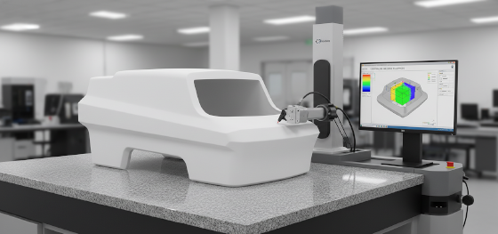 coordinate measuring machine verifying RIM molding tolerances and shrinkage coordinate measuring machine verifying RIM molding tolerances and shrinkage