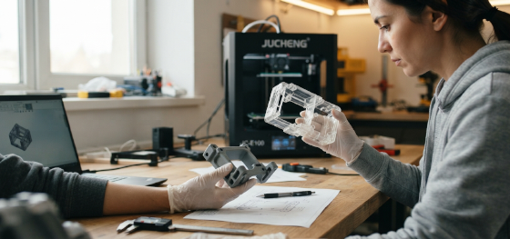 designer evaluating nylon parts designer evaluating nylon parts