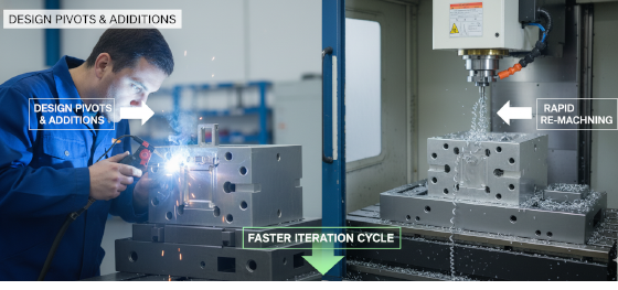 performing design pivots and modifications on a rapid RIM tool performing design pivots and modifications on a rapid RIM tool