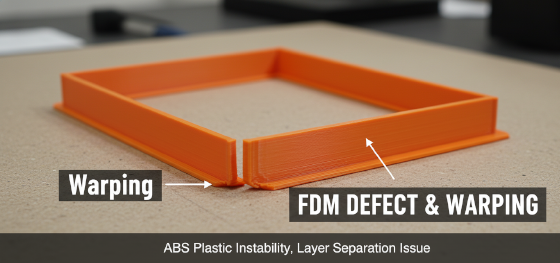 FDM 3D printing warping defect
