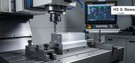 CNC Machining aluminum part after stripping