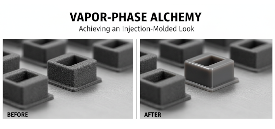 vapor smoothing for 3d prints