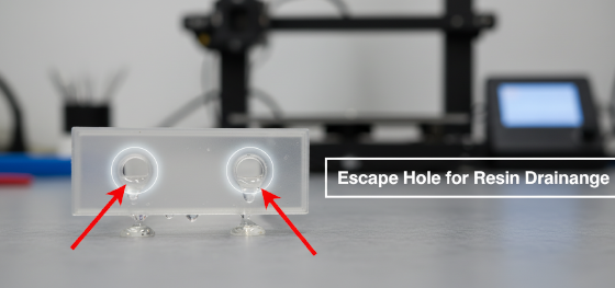 escape hole design