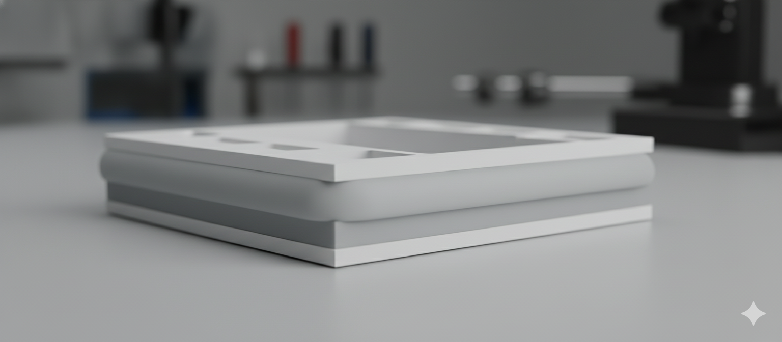 plastic part with rubber seal