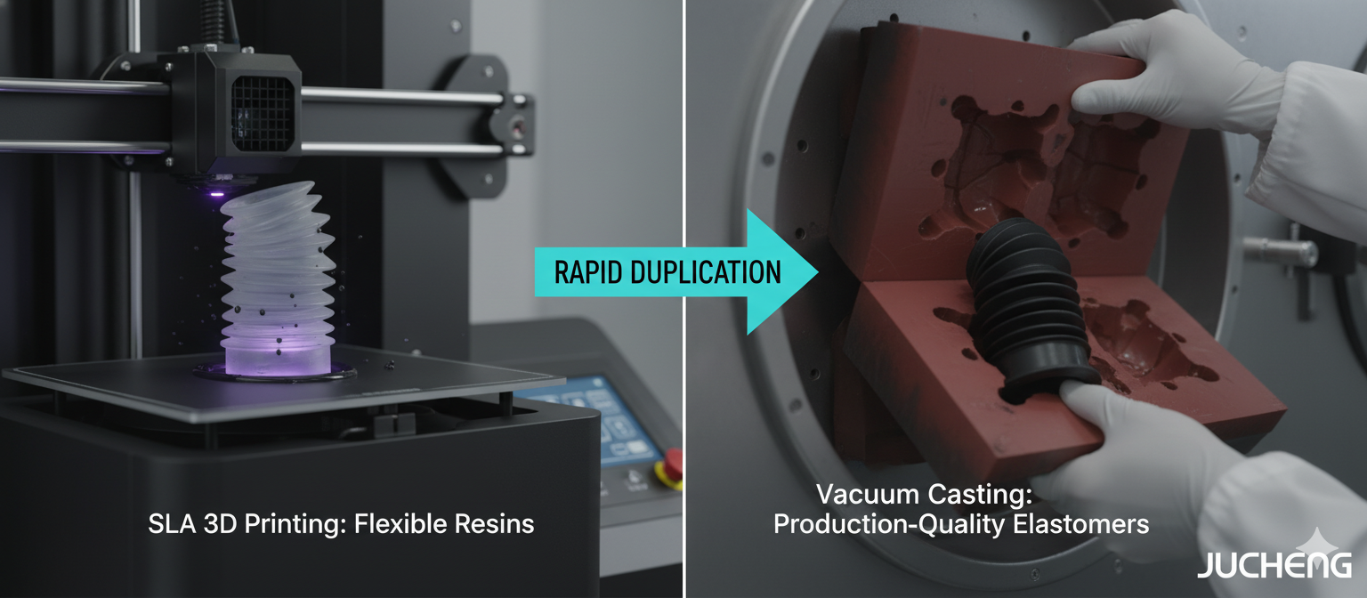 SLA 3D printed flexible resin