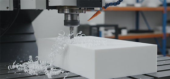 CNC machining HDPE plastic sheet