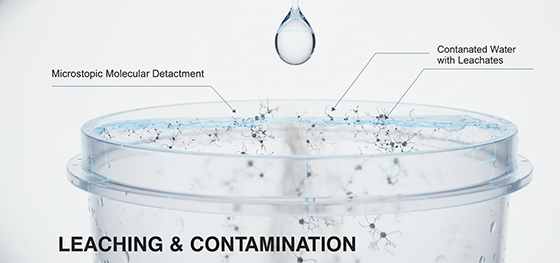 microscopic view of polymer degradation
