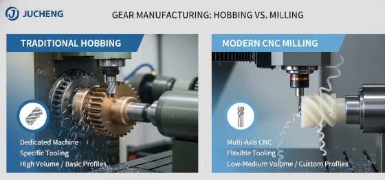 gear hobbing vs cnc milling
