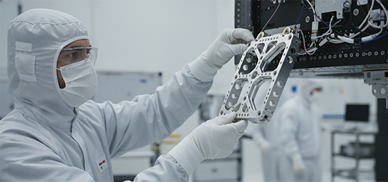 CNC machined satellite bracket