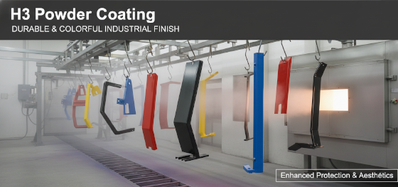 powder coated steel parts