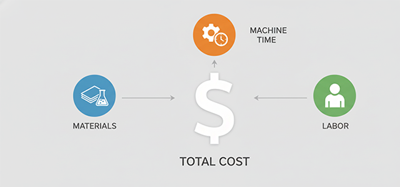 material machine and labor costs
