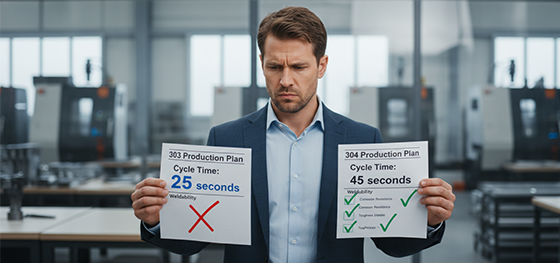 303 vs 304 trade-off