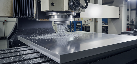 CNC face milling MIC 6 aluminum plate