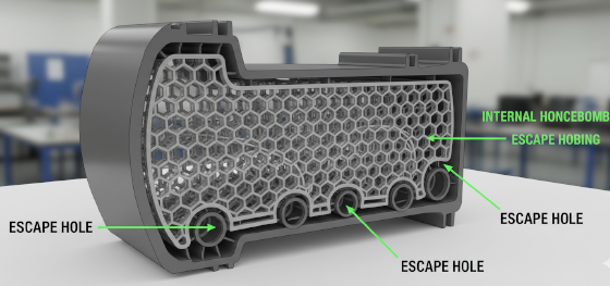 hollowing 3d models to save cost