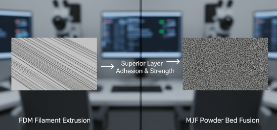 fdm vs mjf tpu structure