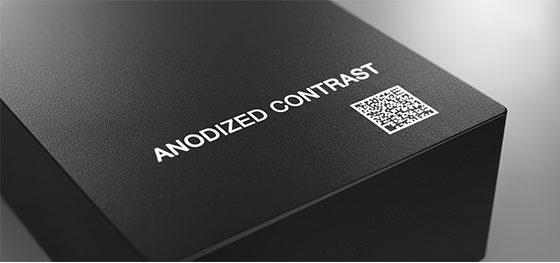 Black Anodized Aluminum laser marking,