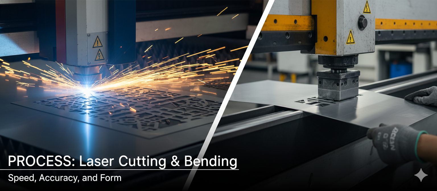 metal fabrication process flow.