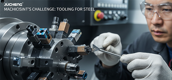 CNC lathe turret with carbide inserts