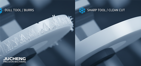 sharp vs dull tool for PTFE