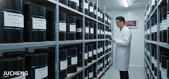 barrels of liquid resin