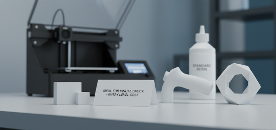 standard resin 3d printing cost