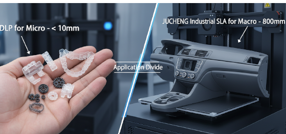 scale comparison dlp vs industrial sla